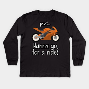 Motorcycle go for a ride Kids Long Sleeve T-Shirt